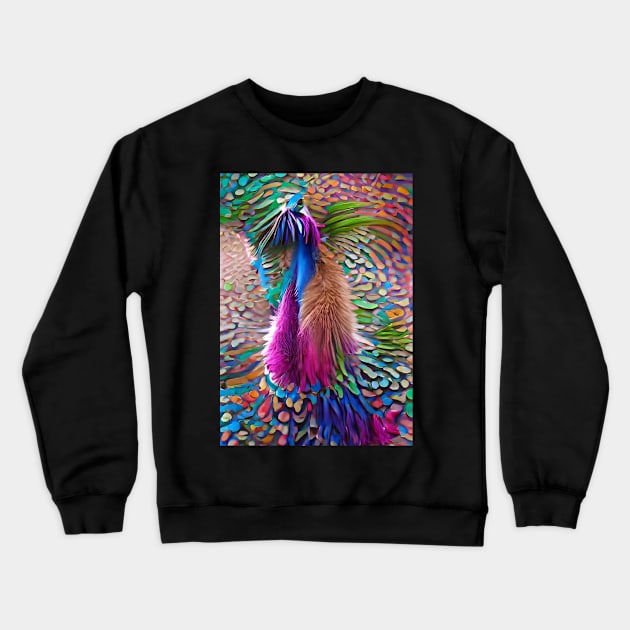 STUNNING SURREAL PEACOCK Crewneck Sweatshirt by sailorsam1805